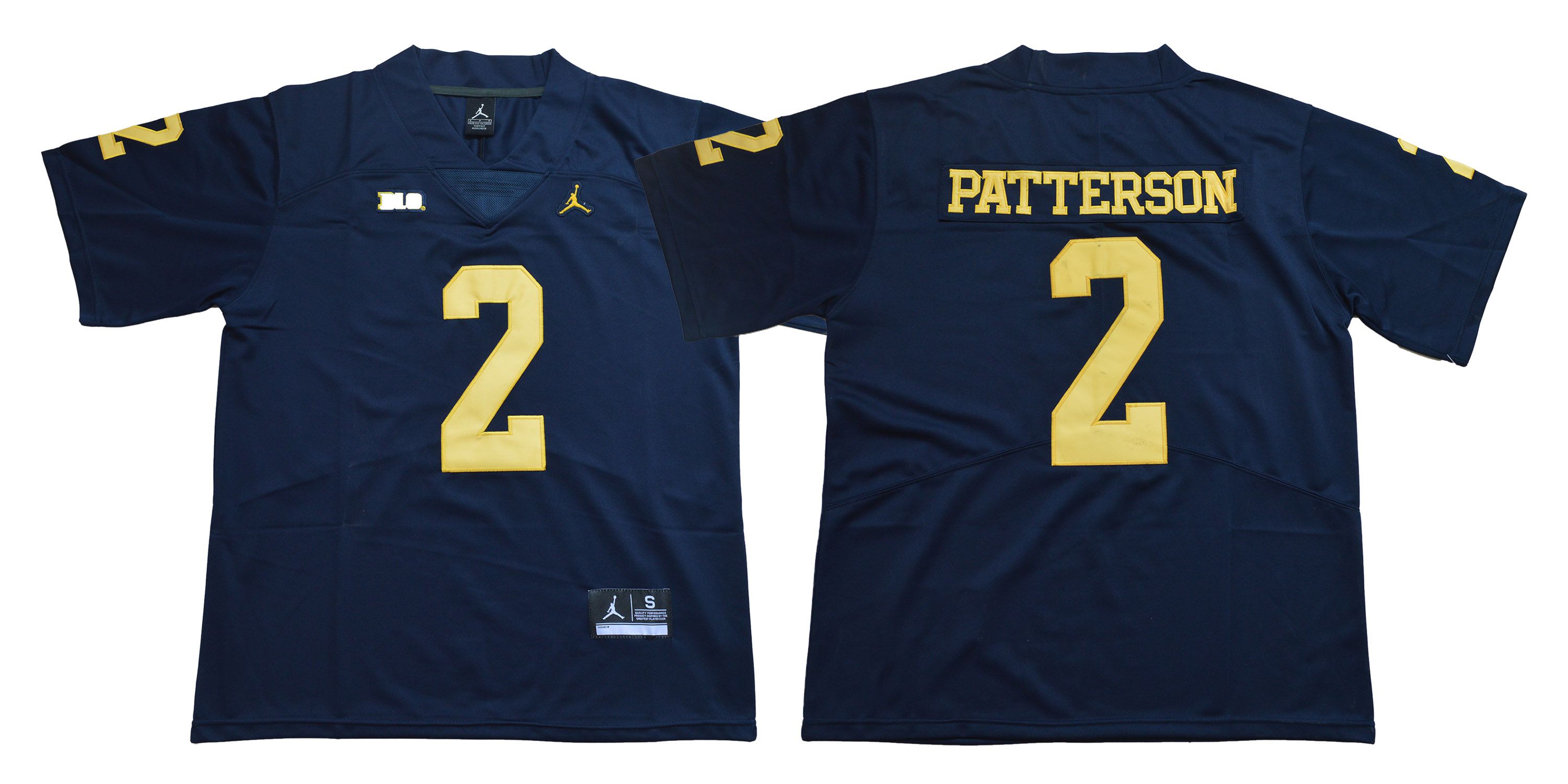 Men Michigan Wolverines 2 Patterson Blue NCAA Jerseys